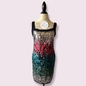 NWT Black Sequin Mini Dress Medium